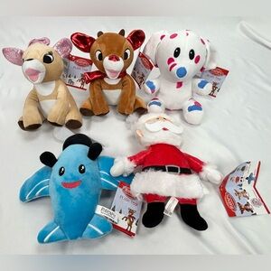 Rudolph the Red Nosed Reindeer Plush Set of 5 Clarice Misfit Toys Plane Santa